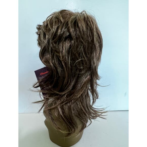 Layered Shoulder Length Women's Wig Bangs Premium Synthetic Hair dark Blonde - Picture 8 of 16